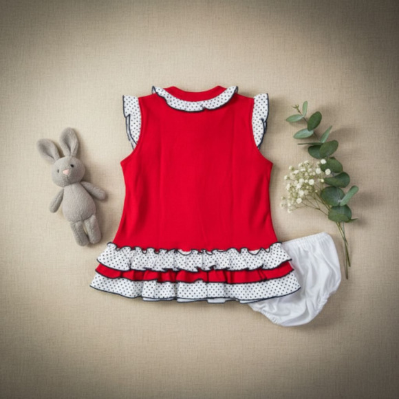 New Baby Girl Dress Set with underwear Size 9 to 12 months - Picture 3 of 3